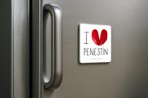 Magnet pour frigo carré I LOVE PENESTIN
